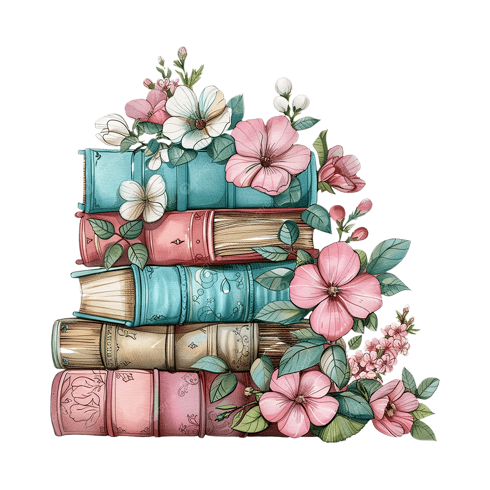 Vintage Book With Flowers